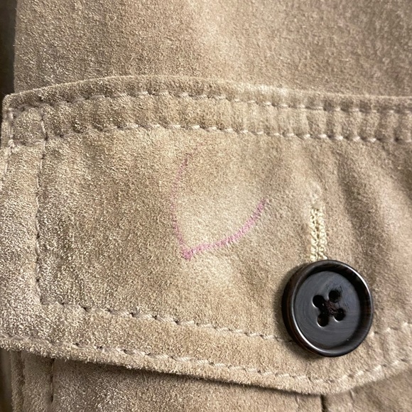 Tan Kenneth Cole 100% Suede Leather Jacket - Small - Picture 7 of 7